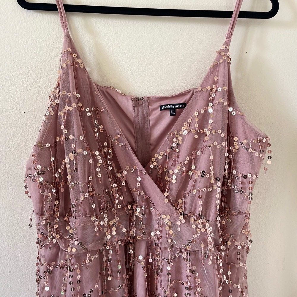 Charlotte Russe Mauve Sequin Dress